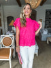 Moon Light Lace Top- Hot Pink