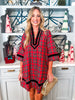 Holiday Cheer Plaid Mini Dress-Red