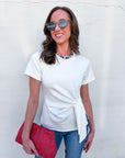 Easy On Me Knot Top-Off White