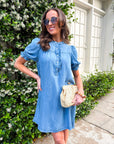 Denim Roots Mini Dress