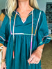 Color Dash Tunic Dress- Pine