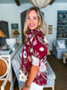 Vineyard Plans Floral Top-Merlot