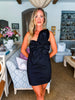 Grand Entrance Bow Mini Dress-Black