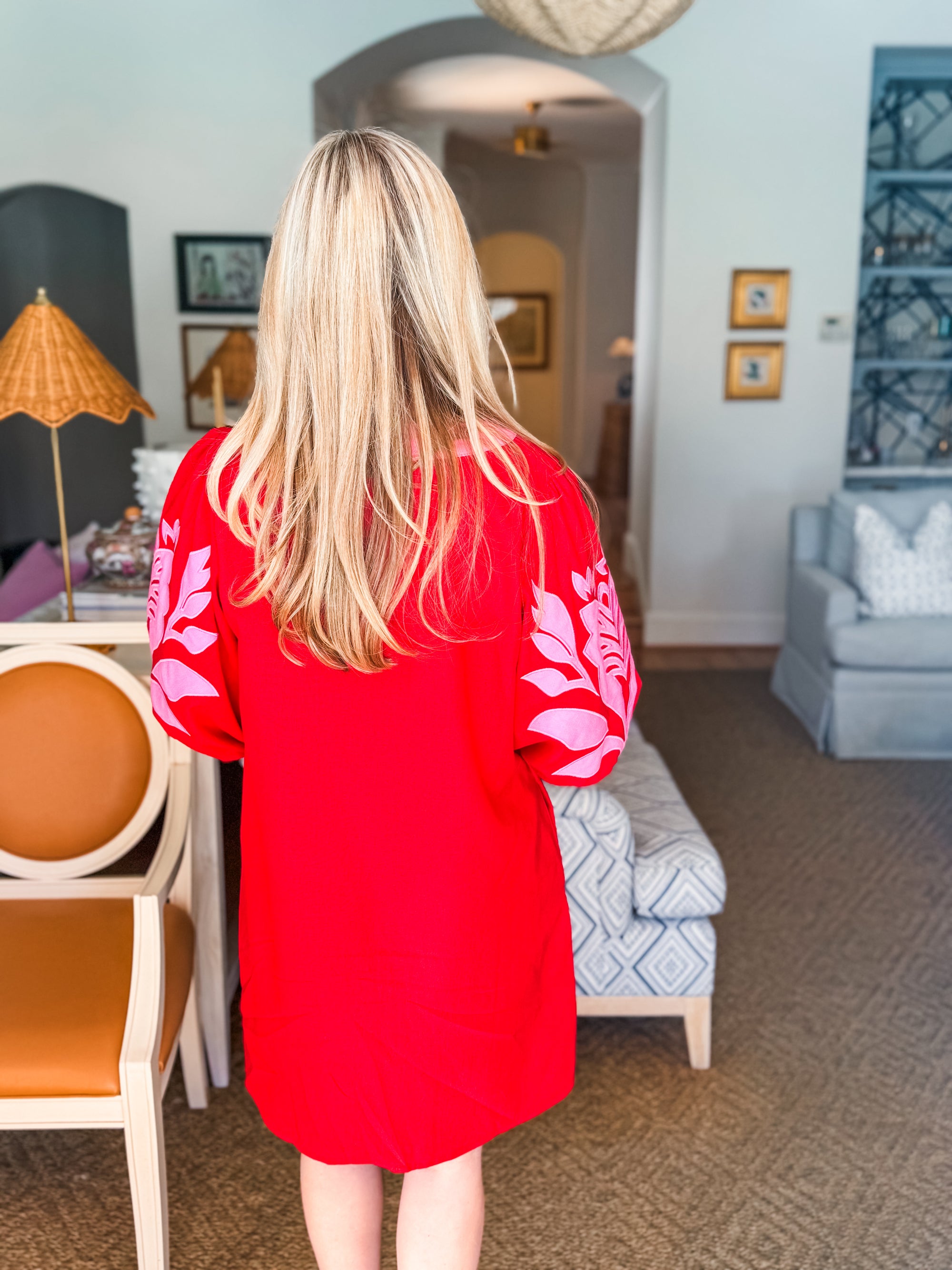 Rose Stems Baroque Dress