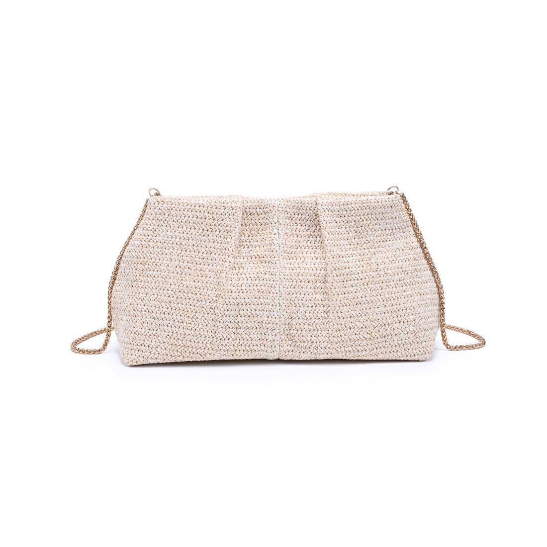 Breeze Woven Clutch-Coral