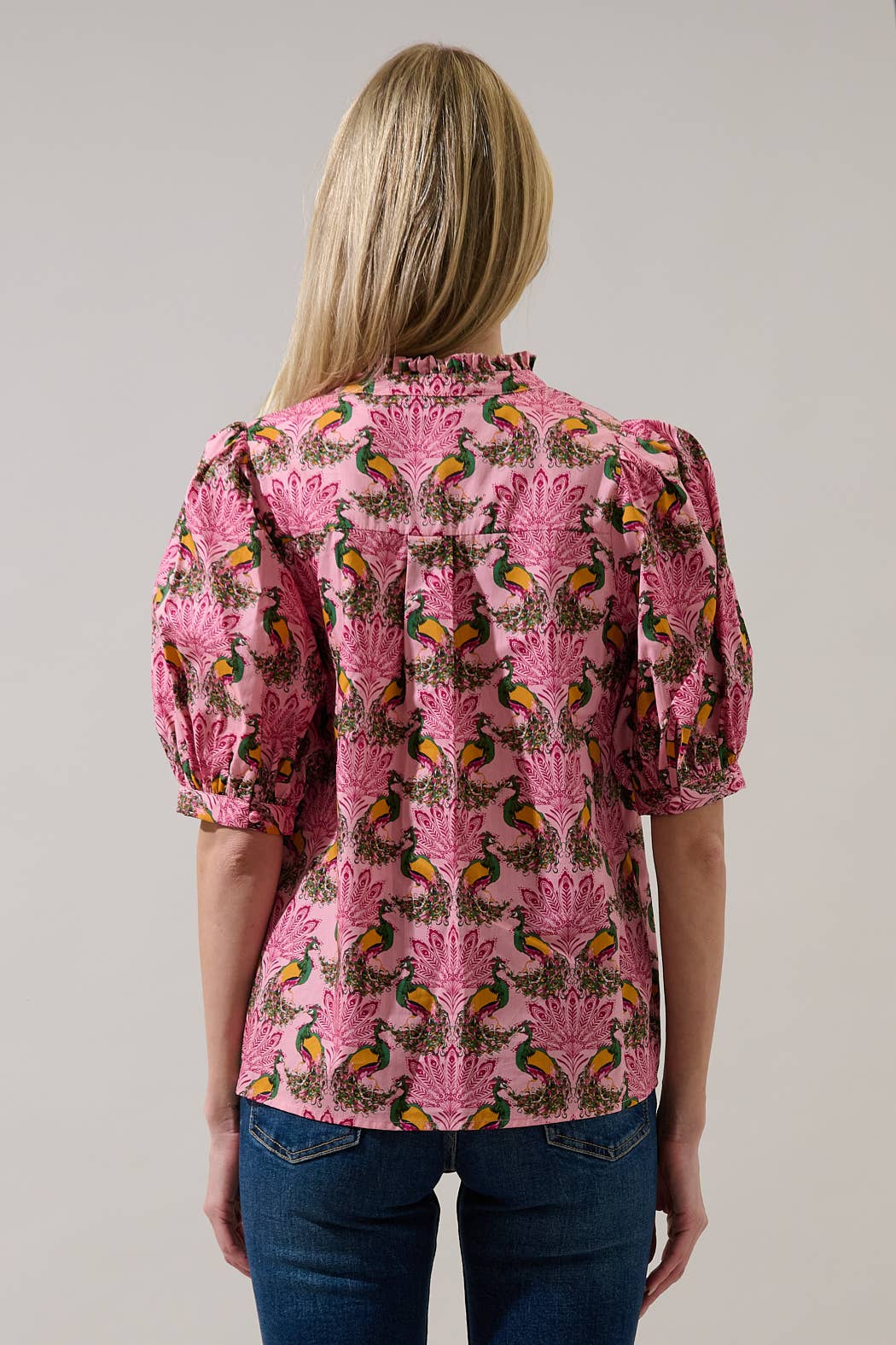 Peacock Bay Puff Sleeve Top