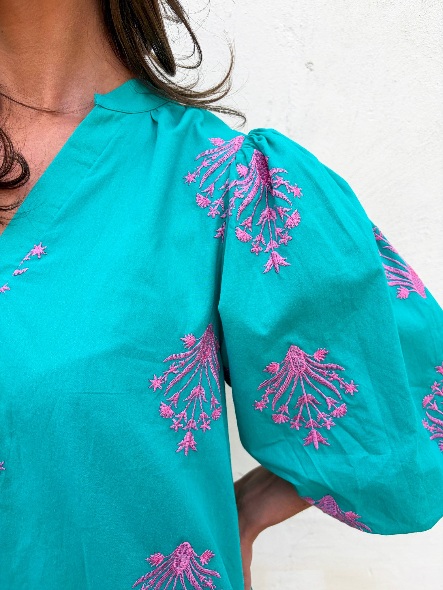 Chalton Street Embroidered Mini Dress