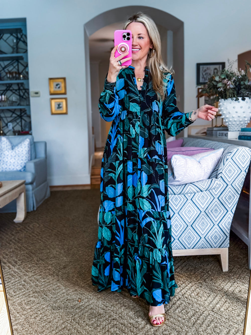 PREORDER: Enya Palm Maxi Dress