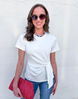 Easy On Me Knot Top-Off White
