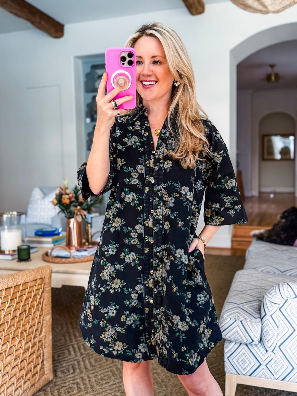 Moonbeam Florals Mini Dress