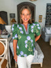 Tour The Town Floral Top-Green