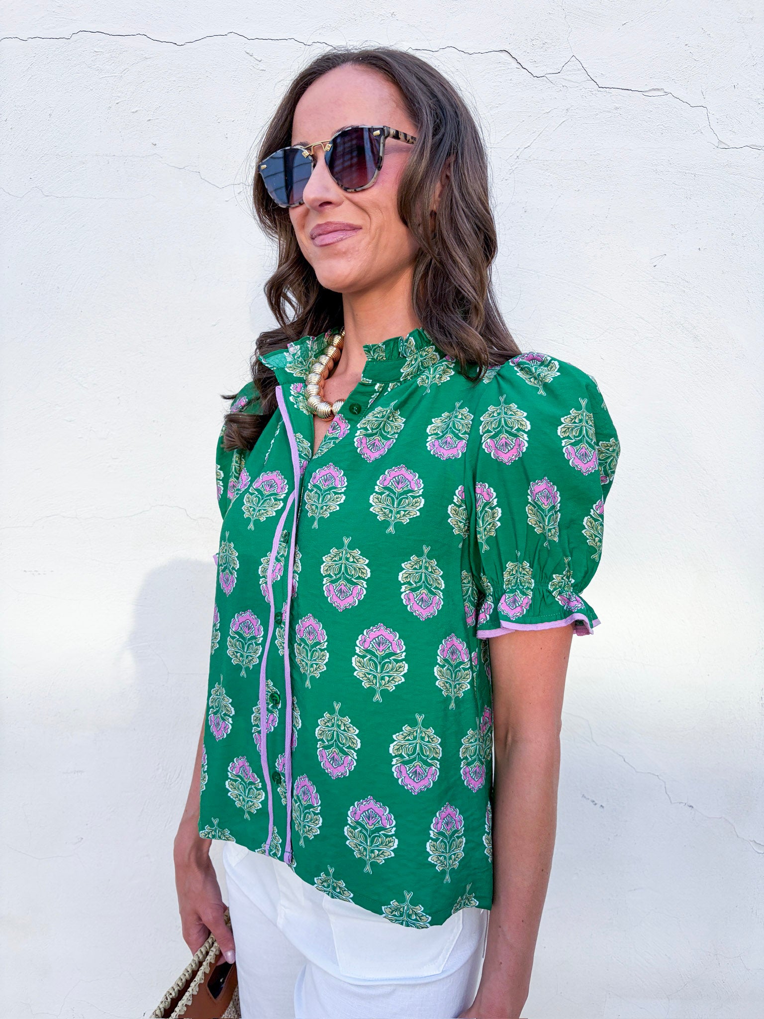 Floral Fancy Ruffle Top