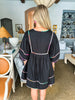 Color Dash Tunic Dress- Black