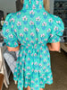 Strolling Through Floral Dress-Green