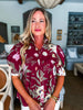Vineyard Plans Floral Top-Merlot