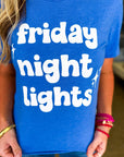 Friday Night Lights Tee-Royal Blue