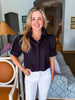 Solid Cuff Poplin Top