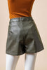 Croc Style Shorts- Deep Green