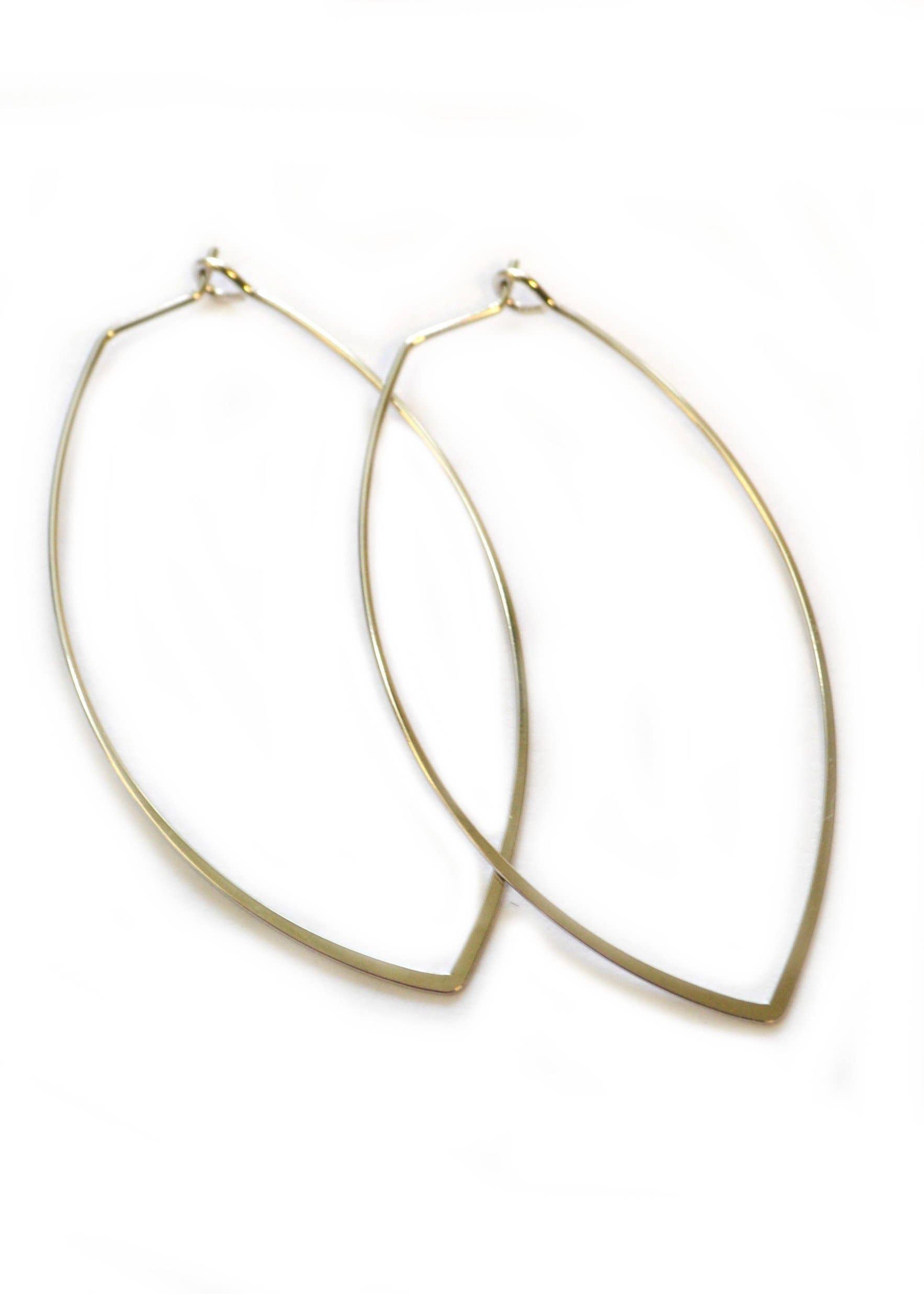 Angela Leaf Earrings-Silver