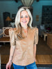 Coffee Time Faux Leather Top