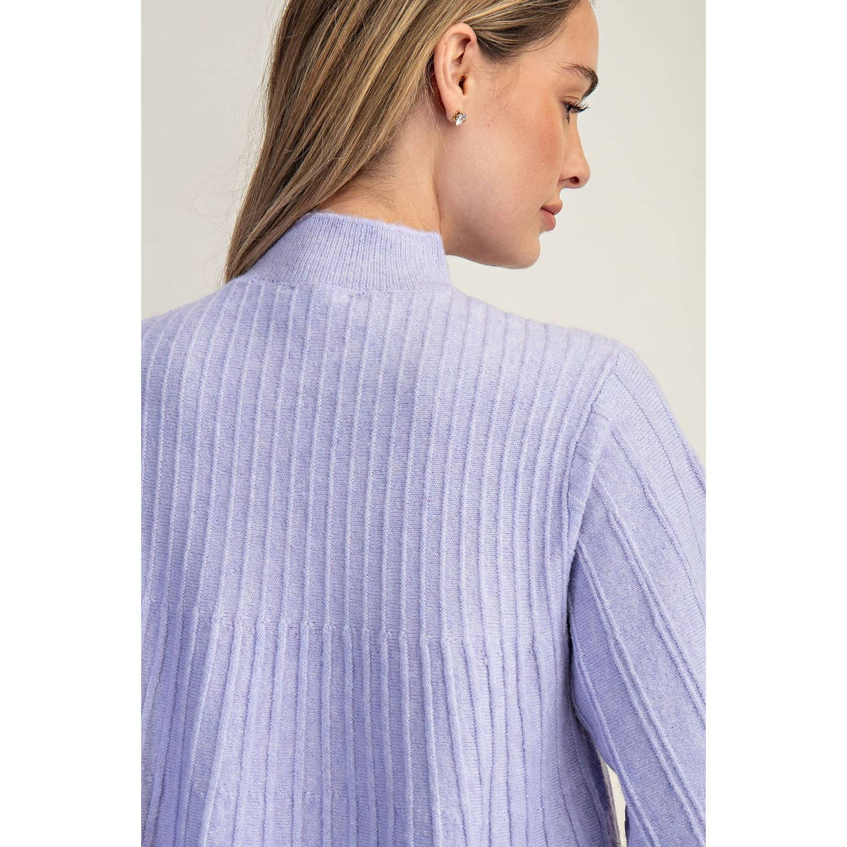 The Classic Swing Sweater-Lavender