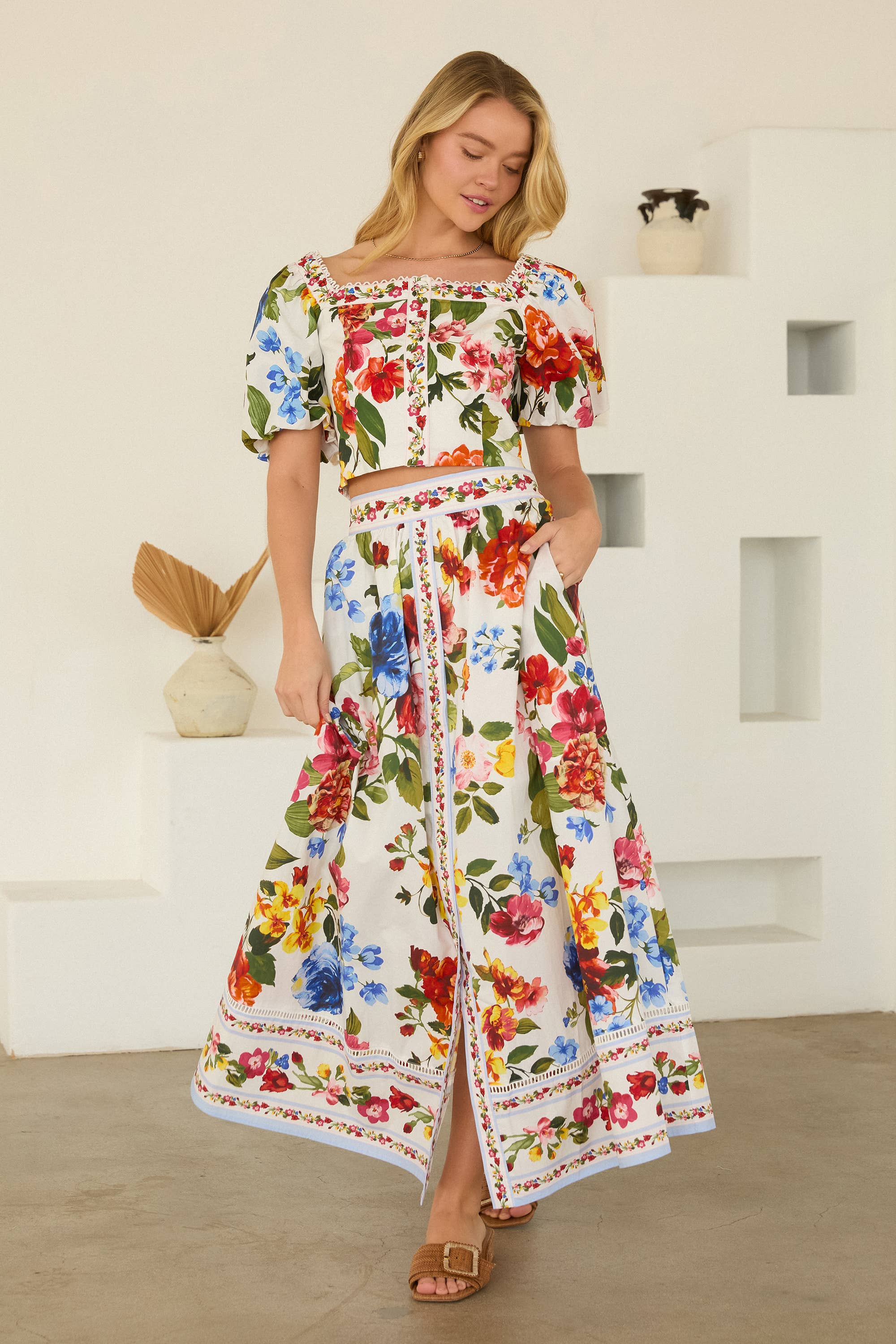 Floral Moment Midi Skirt