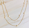 Freshwater Pearl Long Chain Necklace- Dainty Chic