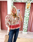 Rosita Floral Peplum Top