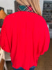 Tree Time Dolman Top-Red