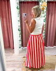 Summer Adventure Maxi Skirt-Red
