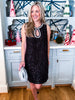 Sequin and Shine Mini Dress-Black