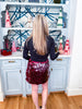 Glam Holiday Sequin Mini Skirt-Burgundy