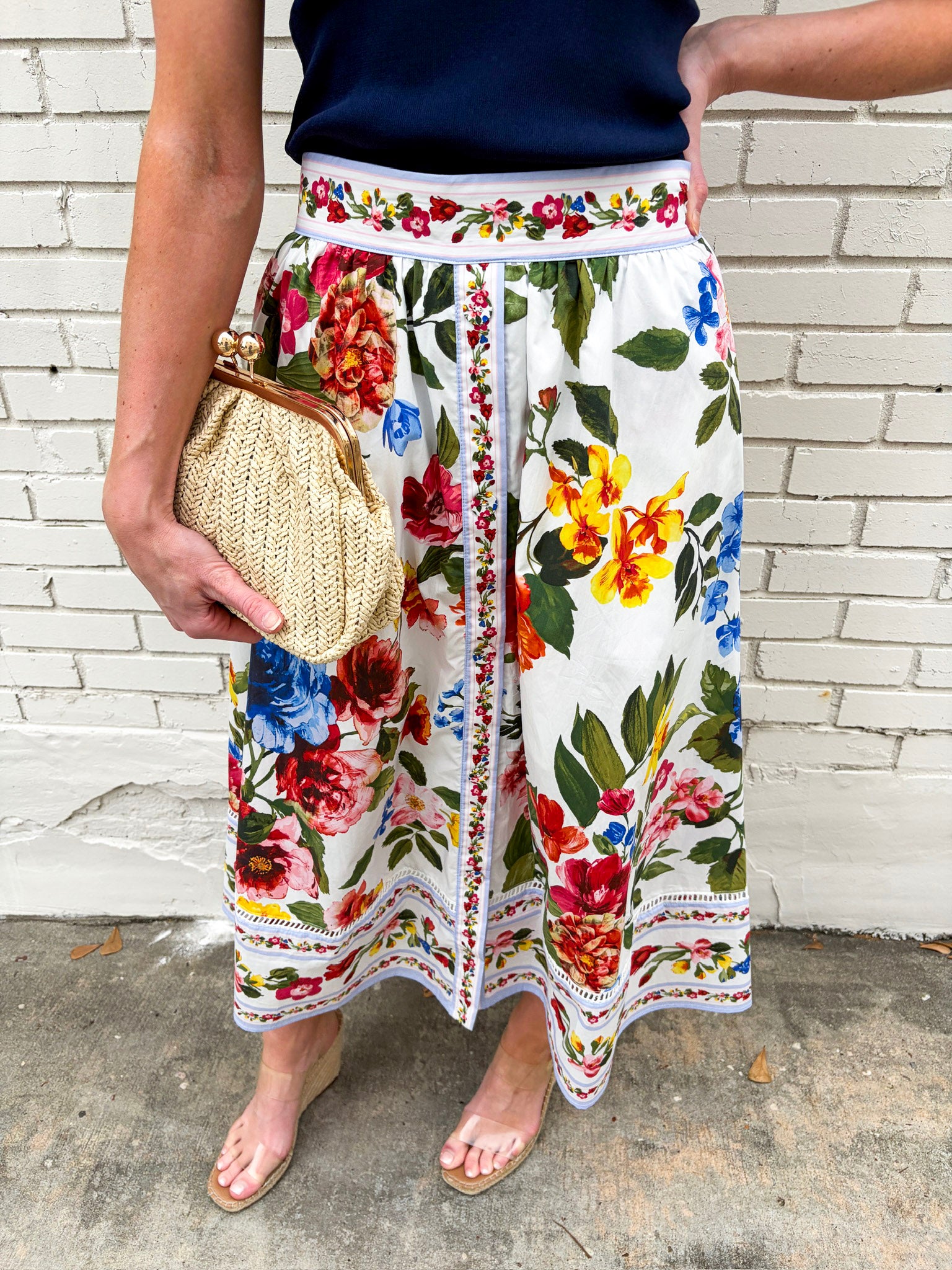 Floral Moment Midi Skirt