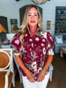 Vineyard Plans Floral Top-Merlot