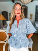 Work To Play Peplum Top