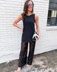 Island Chic Lace Pants Set