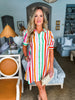 Happy Daze Striped Shirt Dress