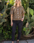 Lavinia Floral Jacquard Top