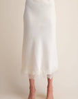 Lace Allure Midi Skirt-Cream
