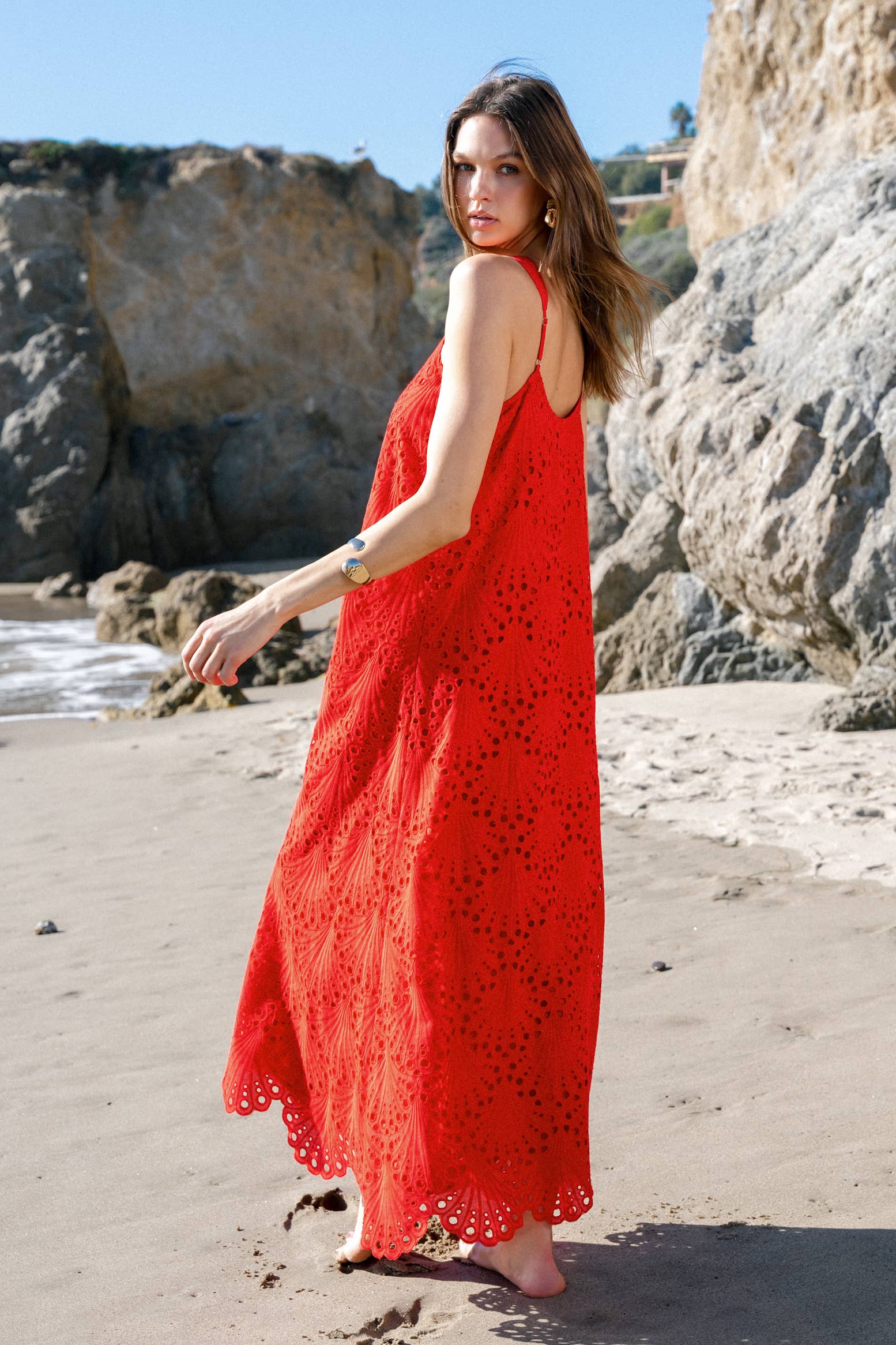 Lady in Red Maxi Dress