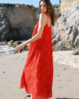 Lady in Red Maxi Dress