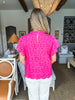 Moon Light Lace Top- Hot Pink