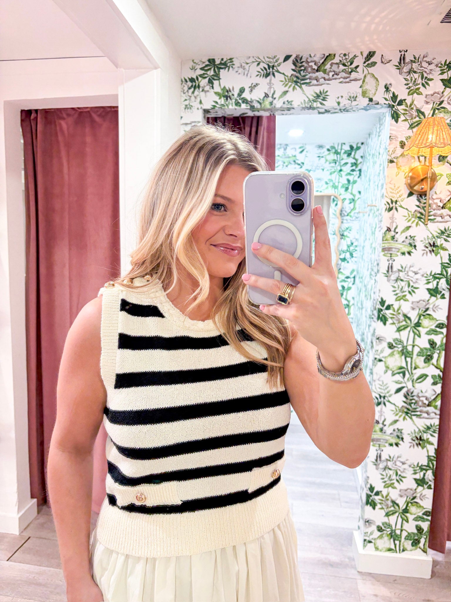 Sailor Chic Knit Midi Dress