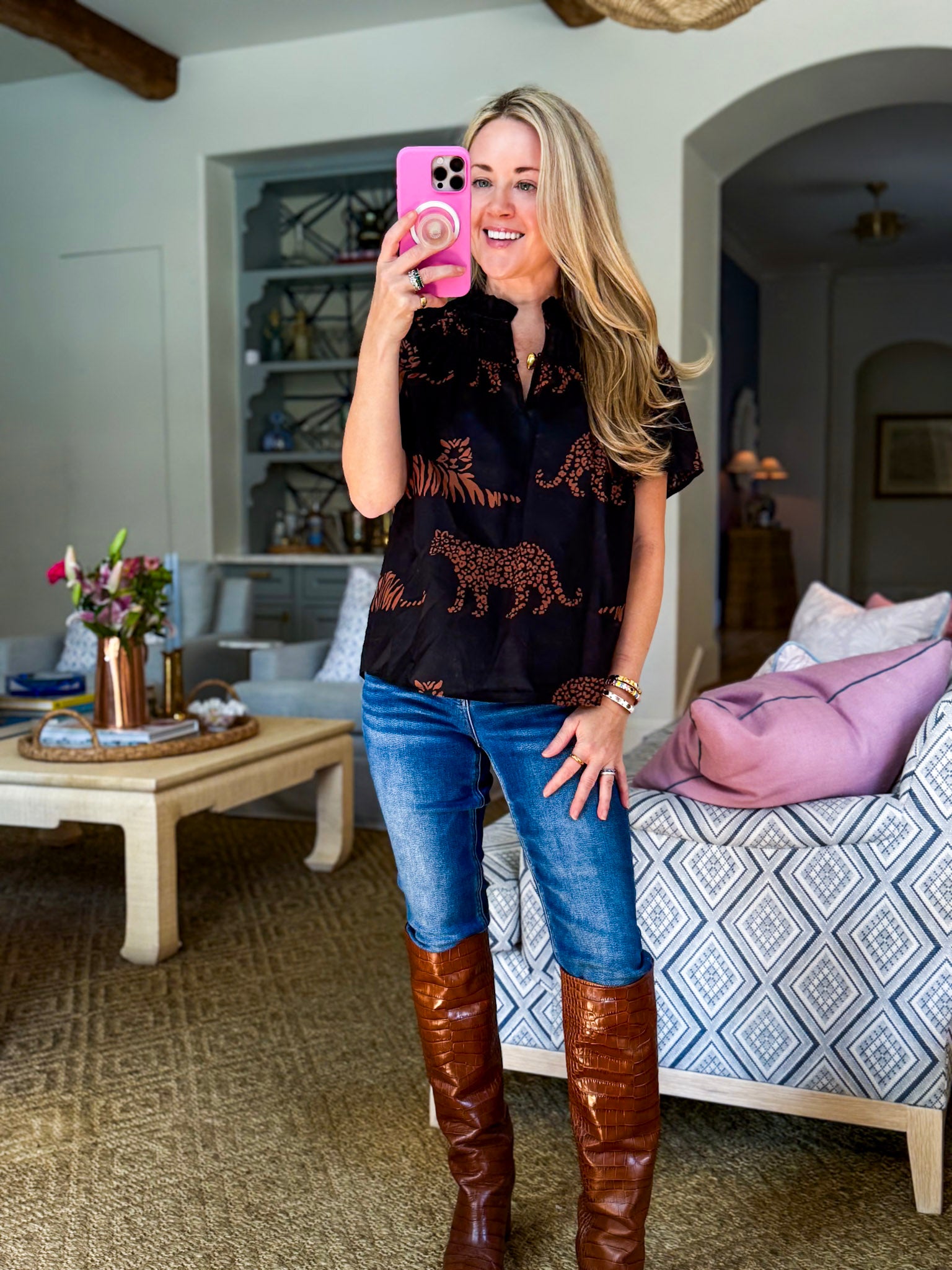 PREORDER: Zenzi Jungle Smocked Top