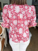 Bluebell Charm Floral Top-Marsala