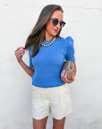 The Atelier Pintuck Short-Ecru