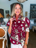 Vineyard Plans Floral Top-Merlot