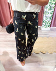 Mallard Meadow Wide Leg Crop Jeans-Black