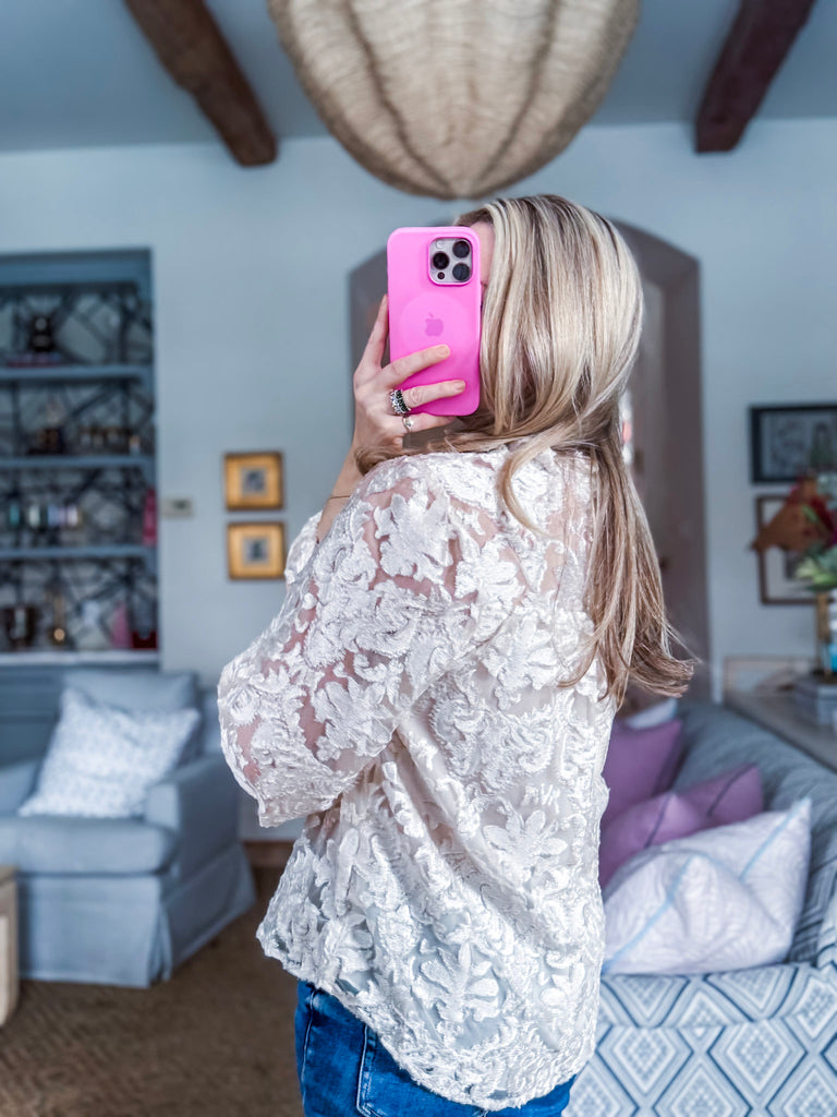 PREORDER: Rich Velvet Floral Top