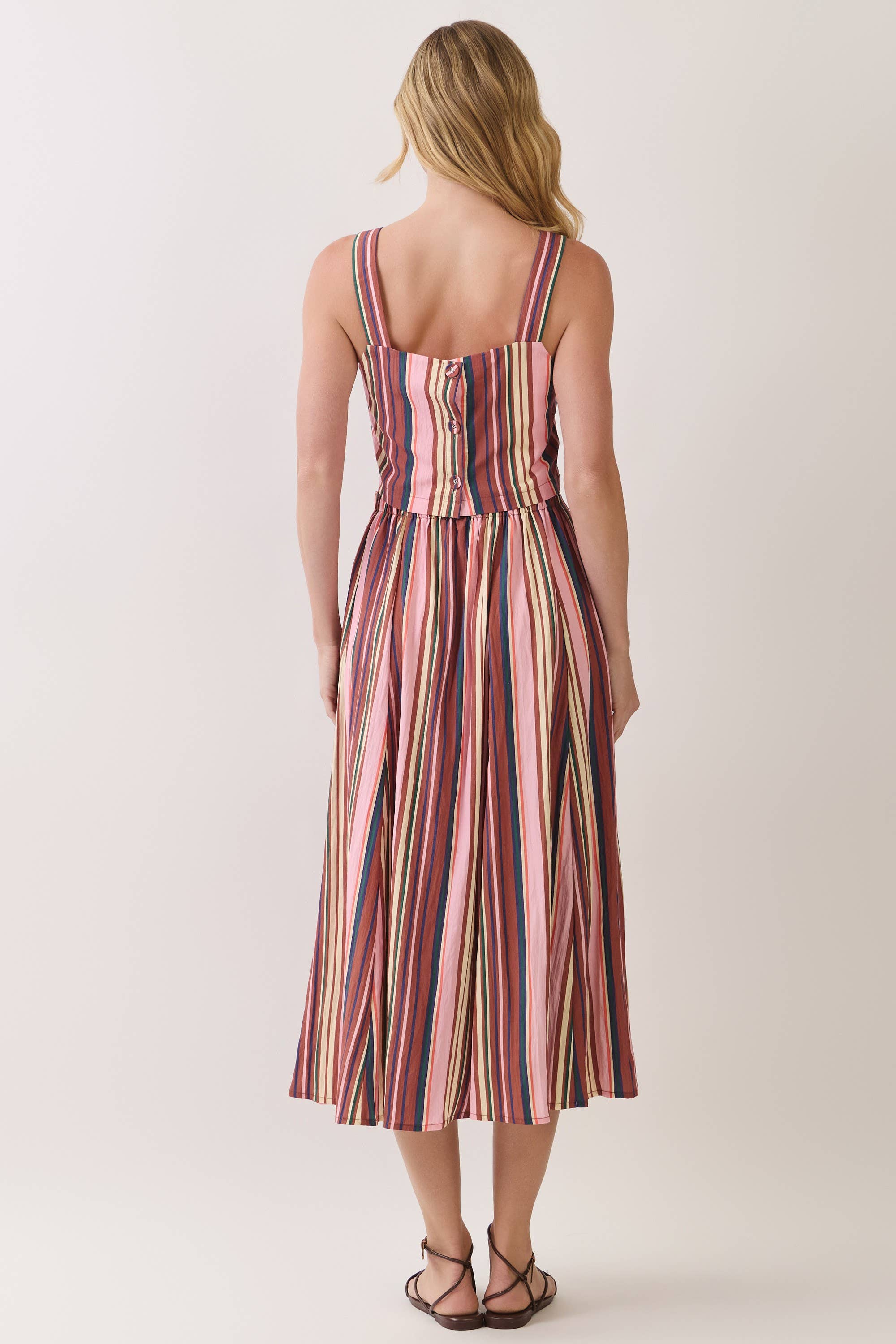 Vivid Hues Midi Skirt